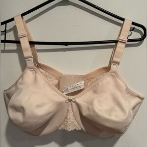 NWOT WONDERBRA nursing bra pale pink nude soft feeding convertible 38DD